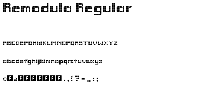 Remodula Regular font